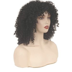 Women's wig short curly hair Extensions bangs